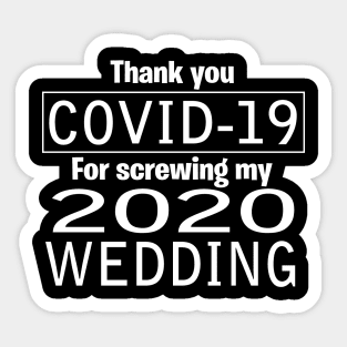 Thank you  Covid-19  - Wedding Sticker
